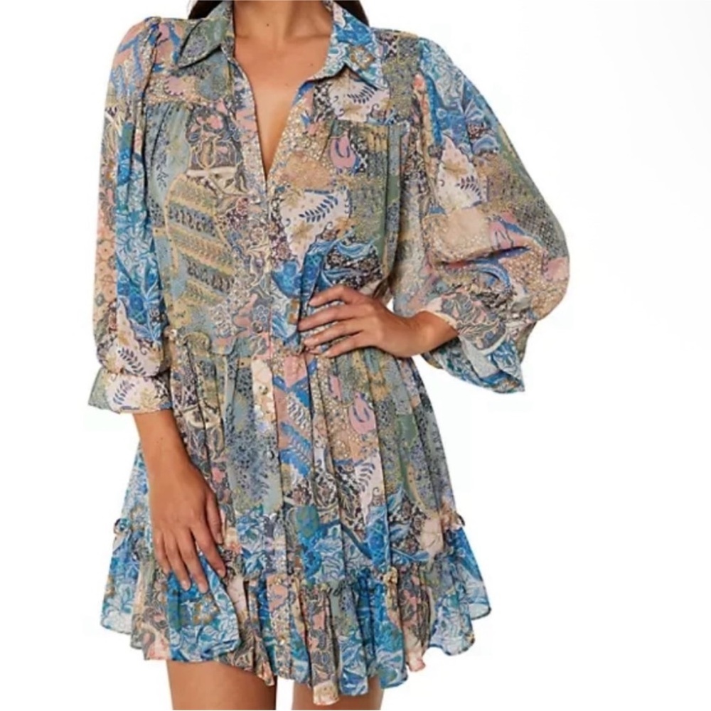 MISA Los Angeles | Paisley Patchwork Print Dress